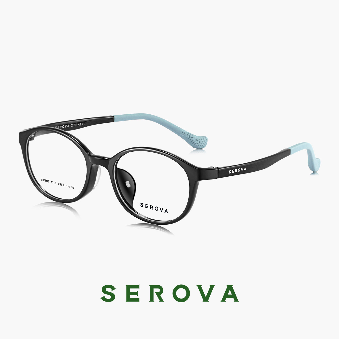 SEROVA施洛华超轻儿童近视眼镜框防蓝光专业可配度数镜片 SF862