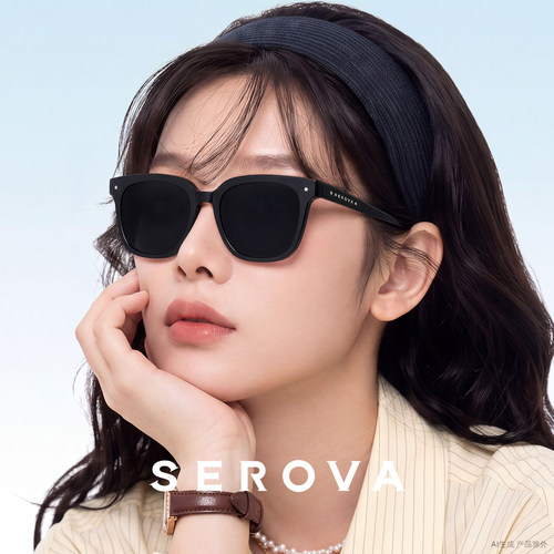 施洛华黑超偏光墨镜女高级感防晒紫外线太阳眼镜驾驶旅游 9089