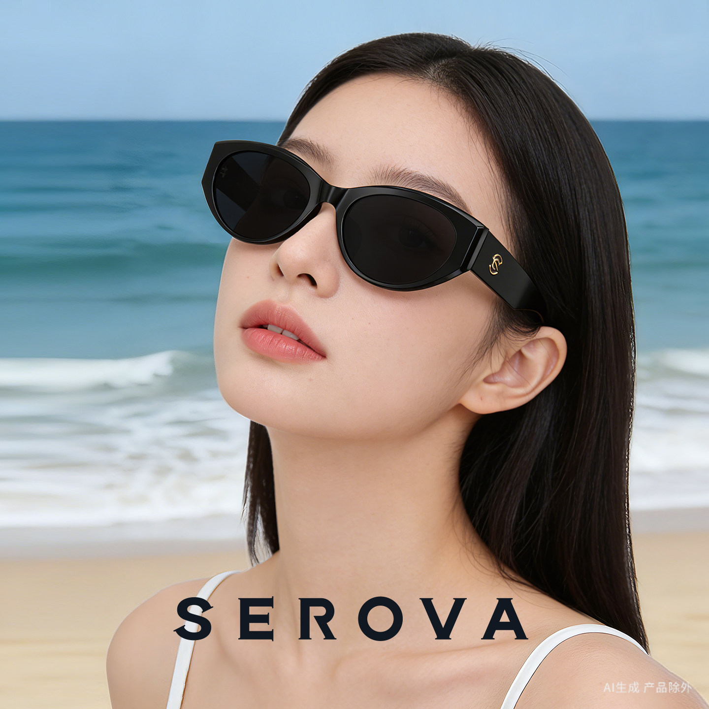 【2026新品】施洛华猫眼墨镜女款高级感偏光太阳镜防紫外线 91