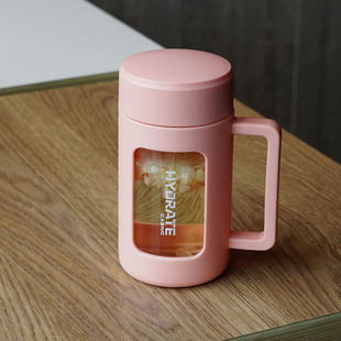 家用玻璃水杯女个人专用茶水分离耐高温办公泡茶杯子情侣网红 新款