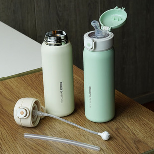 吸管孕产妇专用保温杯316不锈钢少女便携高颜值重力球旅行出门杯