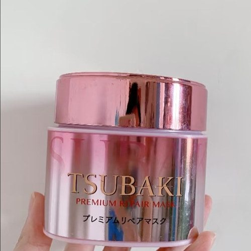 保税 日本本土TSUBAKI/丝蓓绮多效修护发膜樱花粉罐180g/罐