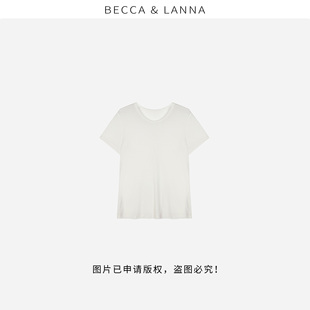 桑蠶絲圓領短袖 T恤休閑百搭寬松時尚 通勤上衣女D0233 硬貨哥