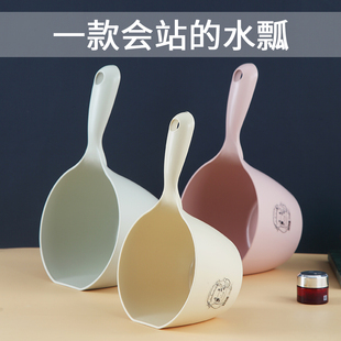 水勺厨房水瓢塑料漂流加厚水飘大号水漂舀水勺家用盆子水舀子长柄