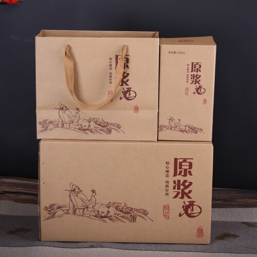 多玉1斤6瓶装彩盒酒瓶包装