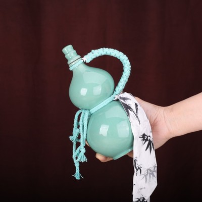 葫芦陶瓷空酒瓶网红长安茶壶水壶