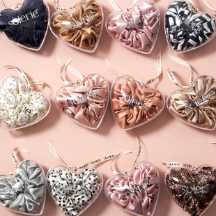 soierie云朵6cm桑蚕丝发圈真丝发绳护发发圈爱心礼盒