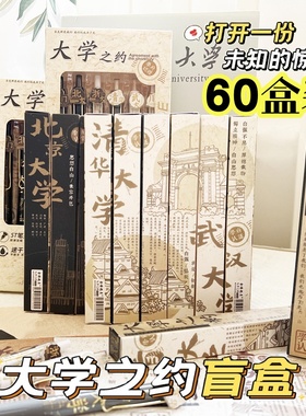 创意名牌大学盲盒笔初中高中全班实用文具奖品小学生生日分享礼物