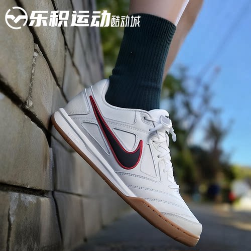 乐积运动 NIKE GATO 白红 低帮时尚复古百搭德训休闲鞋HQ6019-104