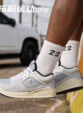 乐积运动 JORDAN STADIUM 90 浅灰色低帮复古篮球鞋 HV1810-001