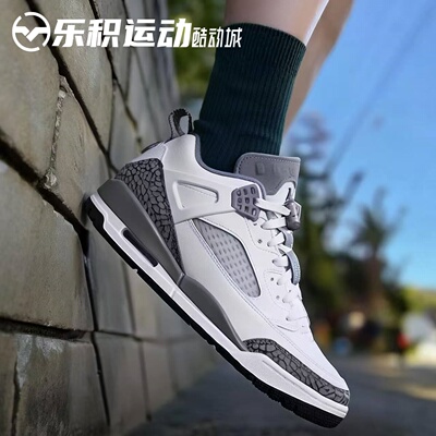 乐积运动 JORDAN SPIZIKE 斯派克李灰白低帮复古篮球鞋FQ1759-102