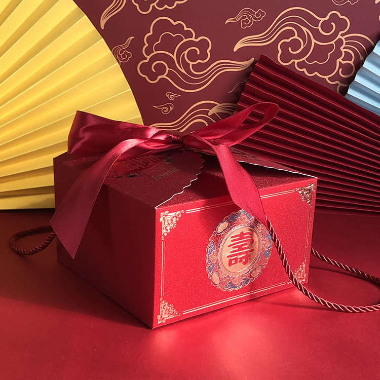 老人过寿寿宴回礼盒寿面包装盒成人生日礼包手提纸盒寿桃特大礼盒