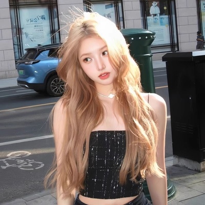 假发女长卷发白金色大波浪日常显白自然仿真发整顶中分假发全头套