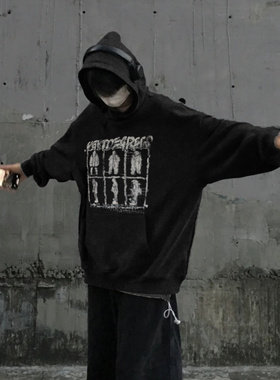 GALLERY DEPT TALK重磅美式潮牌复古水洗做旧高街男士宽松卫衣