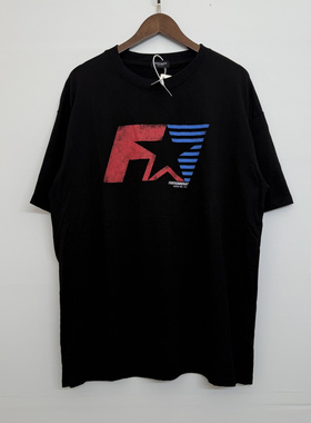 高品质FAR FETCH美式高街复古水洗印花男女休闲宽松短袖T恤上衣
