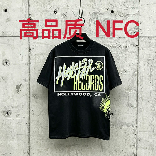 高品质NFC Hell地狱之星美式复古做旧短袖男潮牌街头宽松T恤