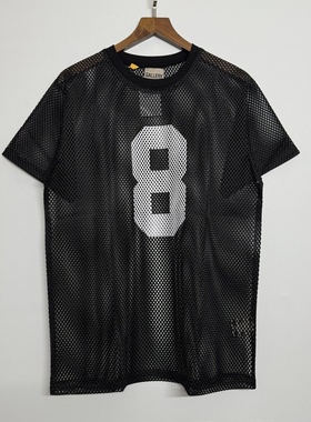 gallery dept数字8美式复古镂空网眼宽松短袖t恤夏季球衣潮流男女