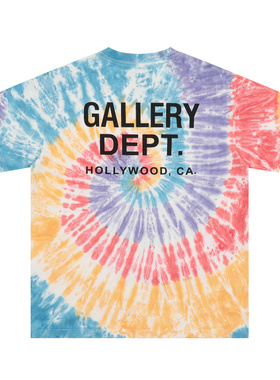 GALLERY DEPT美式小众潮牌扎染高街复古宽松纯棉夏季男士短袖T恤