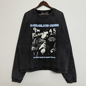 Enfants 高街复古印花宽松卫衣 富二代美式 Riches Deprimes忧郁