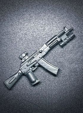 暗区突围兼容乐高 限量版第三方俄式AK102步枪 喷漆迷彩BGC原创