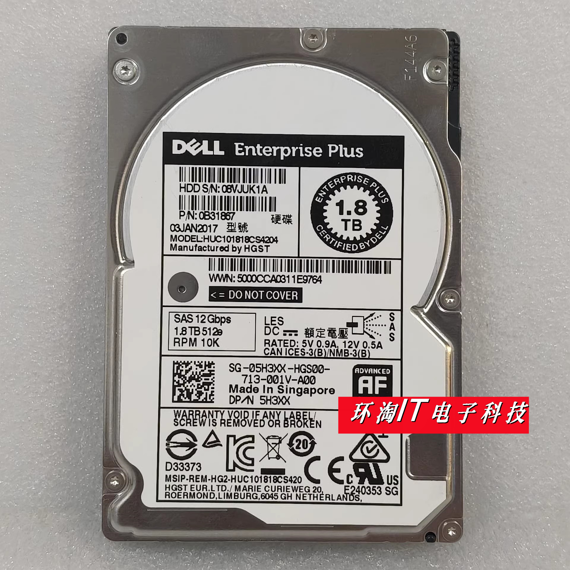 DELL 0V768J 06FV4P 05H3XX 1.8T 2.5寸SAS SC220 SC4020存储硬盘