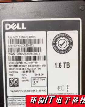 DELL MZ-ILS1T6B PM1635a 0W5PP5 1.6T 2.5 SAS SSD 12Gb固态硬盘