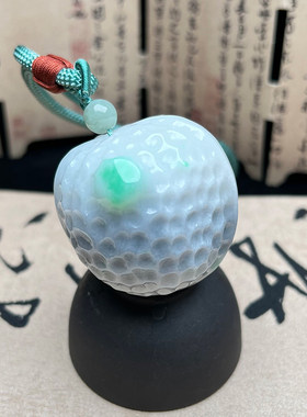 缅甸A货翡翠核桃手玩件送证书