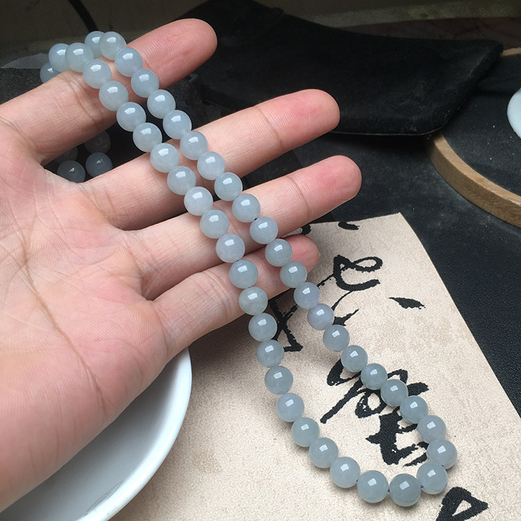 玉石寨A货翡翠项链吊坠送证