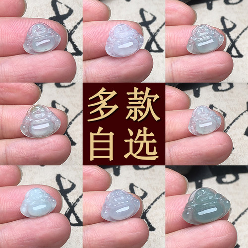 缅甸天然翡翠A货小佛玉佛小巧款
