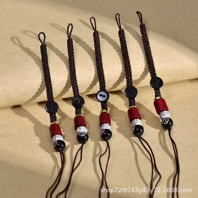 DIY祥云绳留线款批发钥匙扣半成品挂件祥云天菩提手工编织平挂饰