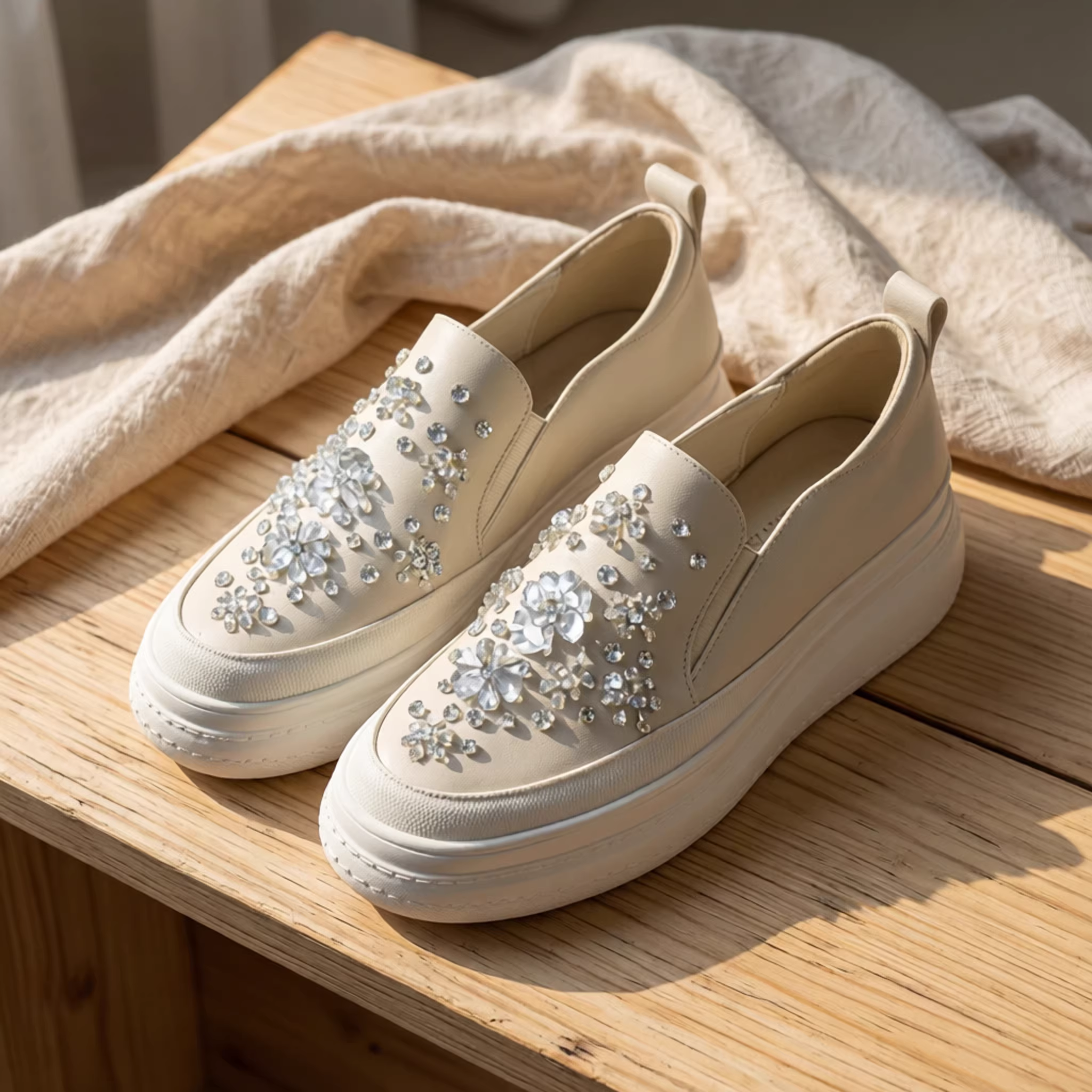 2026新款水钻厚底深口单鞋女圆头一脚蹬舒适百搭休闲鞋时尚单鞋,女鞋,浅口单鞋,淘宝优惠券,粉丝福利购,淘宝优惠卷