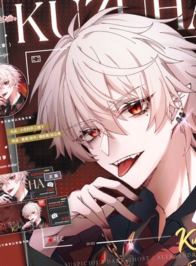 小花的手工铺子ChroNoir虚拟主播同人周边徽章挂件拍立得葛葉&叶