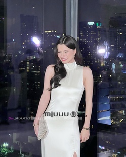 欧美拉美半高领无袖 日娜高奢20XXASIA hmo 开叉连衣裙子 BUYER