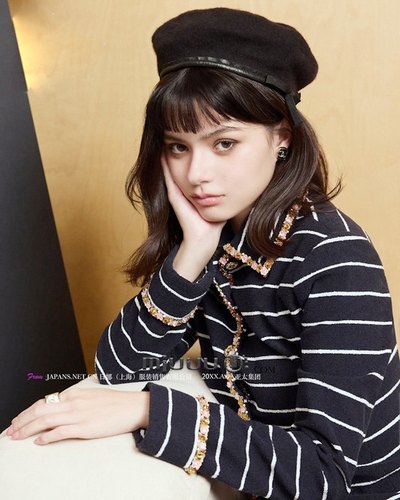 日娜高奢20XXASIA BUYER 12 hmo 小香风气质名媛条纹针织开衫上衣