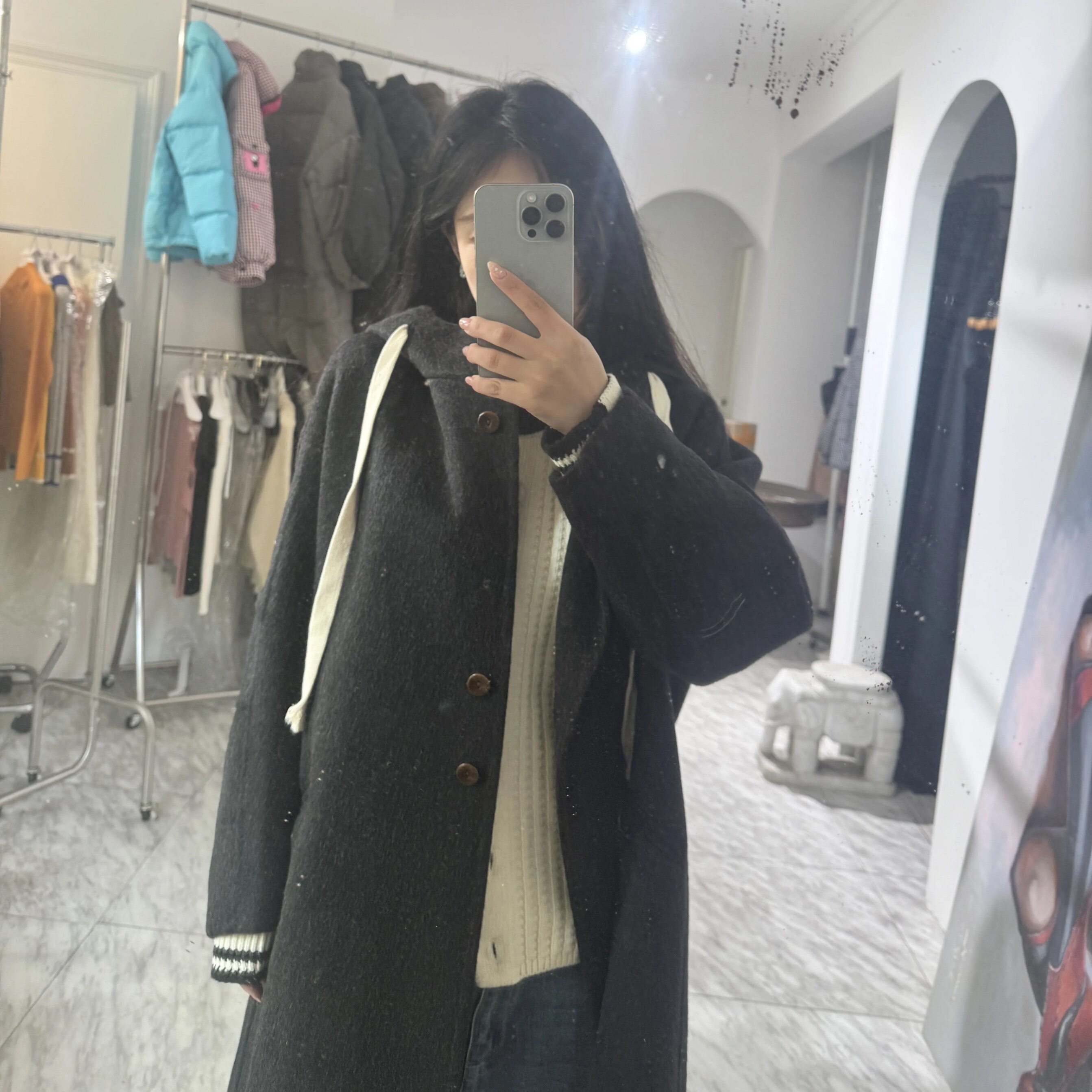 日娜高奢20XXASIA BUYER 12 amk 呢子大衣女秋冬新款加厚毛呢外套