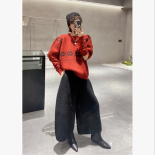 上新 小众设计雪花提花浣熊毛衣短袖 加袖 冬款 套 107 STY