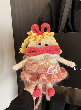 新款丑萌手工编织手机包休闲百搭可爱女士斜挎包2025高颜值单肩包