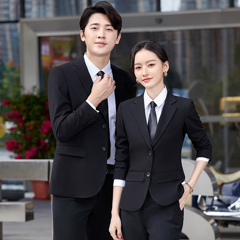 2023春秋新款男女同款马甲职业装酒店经理KTV4S销售商务工装套装