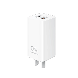 华为原装GaN氮化镓66w充电器双口超级快充适用P40/mate30/40/50/MateBook E/X Pro13平板笔记本充电多口插头