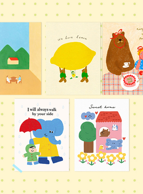 多巴胺治愈系插画可爱卧室海报贴画奶油风装饰画替换内芯可自粘