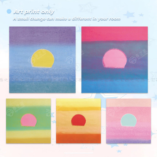 AndyWarhol日出自粘油画布画芯