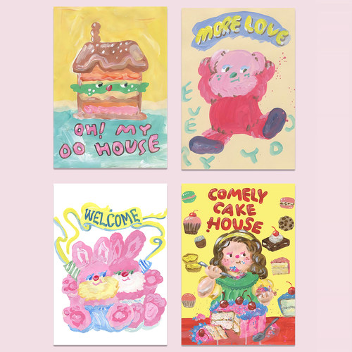 ins奶油风可爱海报墙贴卧室自粘