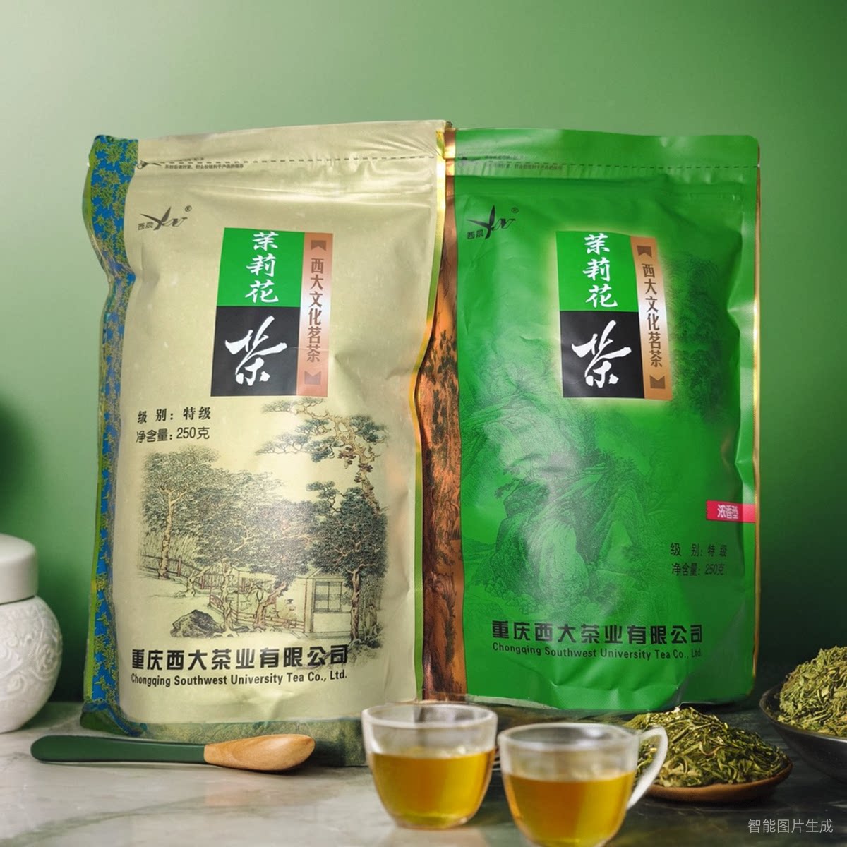 包邮重庆西农茉莉花茶特级浓香型图片