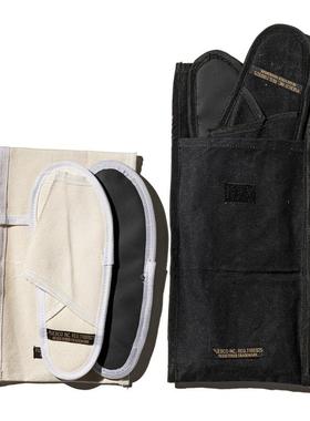 哈伯㊣日本puebco打蜡平底布拖鞋出差旅行便携附收纳袋简约居家