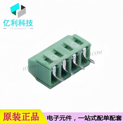 DB125-3.81-4P-GN-S 螺钉式接线端子 间距3.81mm 直插1x4P 绿色