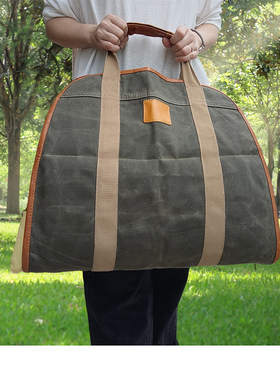 户外露营柴火包收纳袋多功能大容量便携式伐木袋子手提式