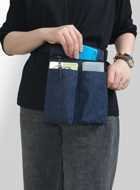 牛仔运动分隔腰包手机包出行户外耐用轻便腰包腰带可拆卸