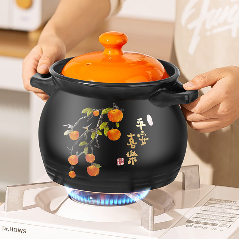 砂锅炖锅家用燃气煤气灶专用耐高温陶瓷煲汤锅干烧不裂汤煲沙锅