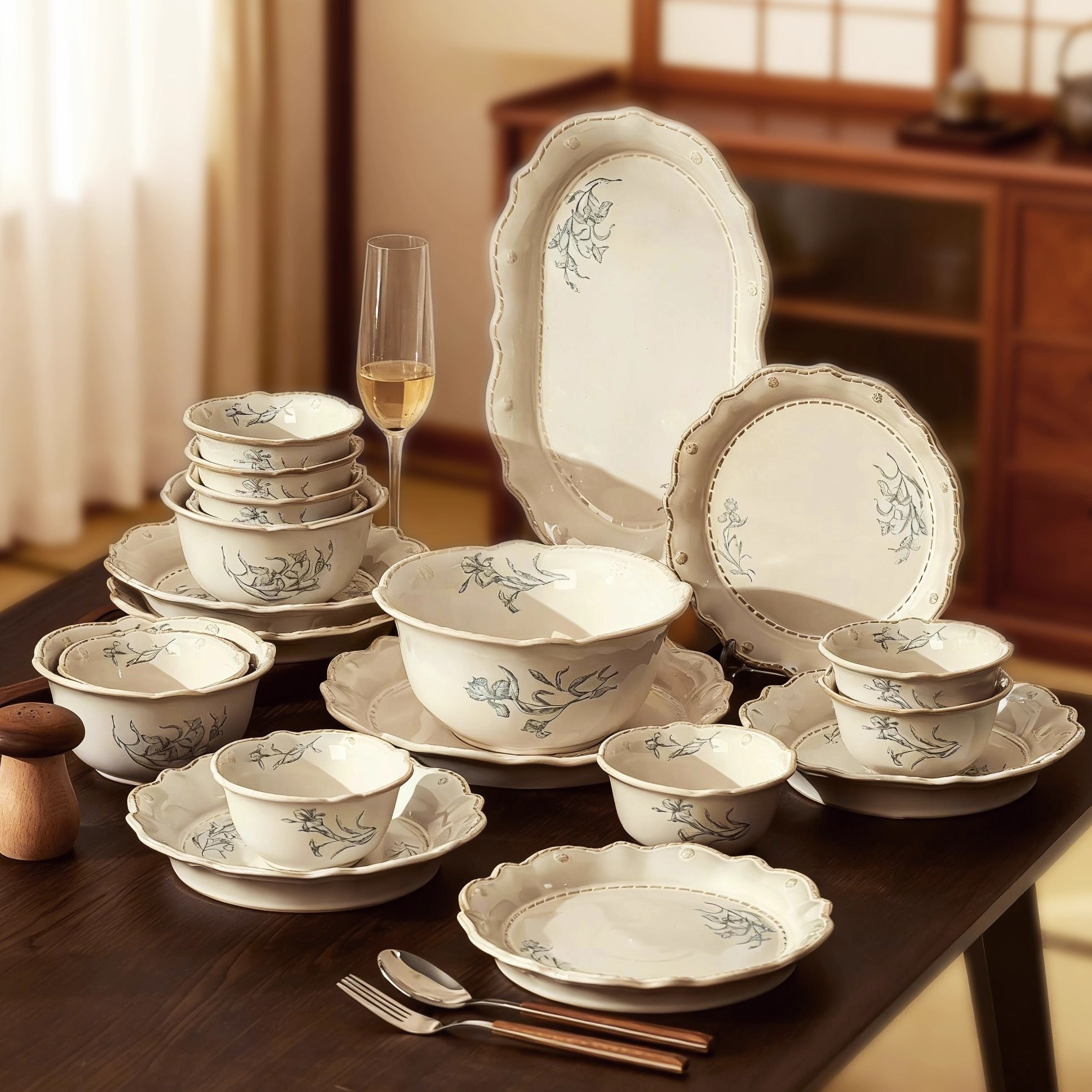 2025新款高颜值轻奢陶瓷碗碟套装