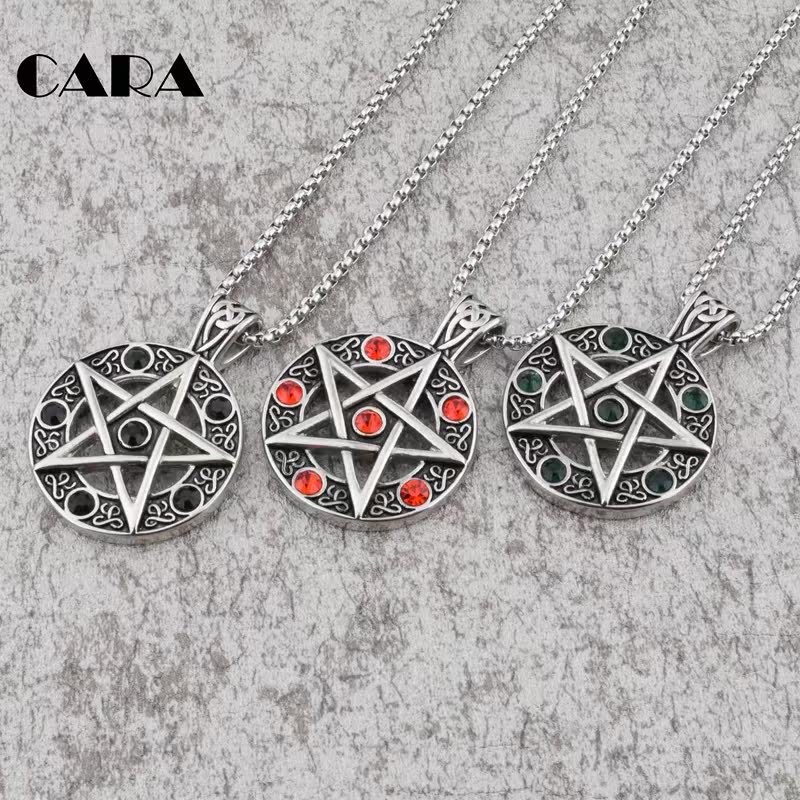 Judea Solomon Seal Five-pointed star Military card Pendant Titanium Hip hop Necklace men and women Trendsetter personality Pendant Accessoriesin the Accessories/Fashion Jewelry, Necklace  category - from Buy2taobao.com to provide professional Taobao agent buy service